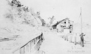 Gamla ångbåtsbryggan och varmbadhuset.