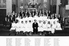 Konfirmation 1957 för Rolf Glemme (f. 1921) i Särö Kyrka.