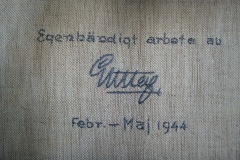 Kungligt antependium i Särö Kyrka 1944