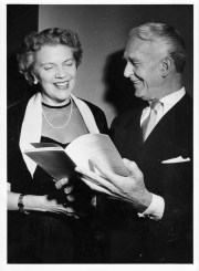Gösta och Helen Nystroem på Orkesterföreningens jubileum 1955 Särö